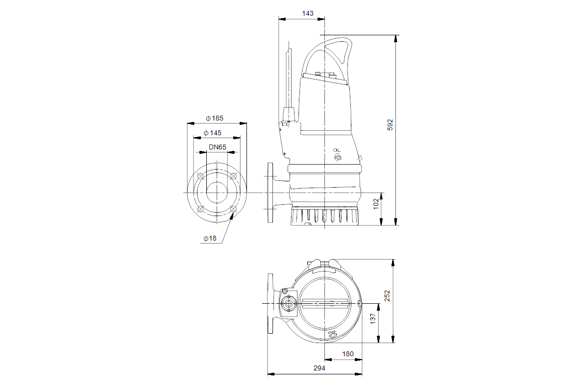 GRUNDFOS Schmutzwasserpumpe DP10.65.26.Ex.2.50B