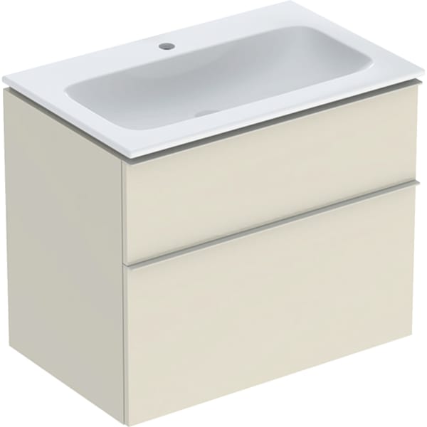 Geberit iCon Set MWT m. US, 2 Schubl. 75x63x48cm, sandgrau/KeraTect