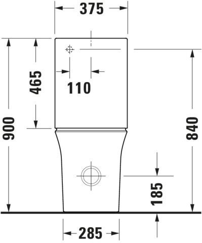 Duravit SWC Kombi White Tulip, 650mm, Weiß rimless, Tiefspüler