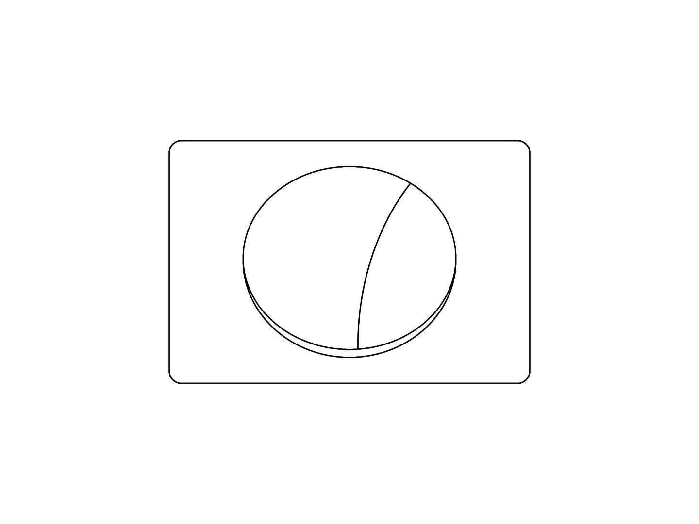 WC-Betätigungsplatte MEPA Ellipse 2-M Kunststoff Weiß