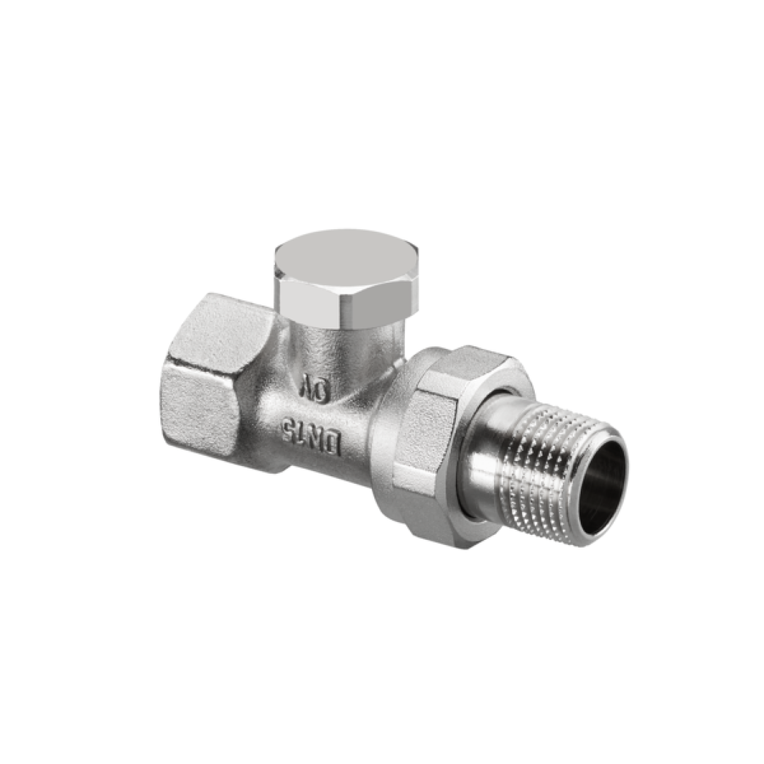 OVENTROP-HK-Verschraubung "Combi 2" DN10, 3/8", PN10, Durchgang, Ms, vern.