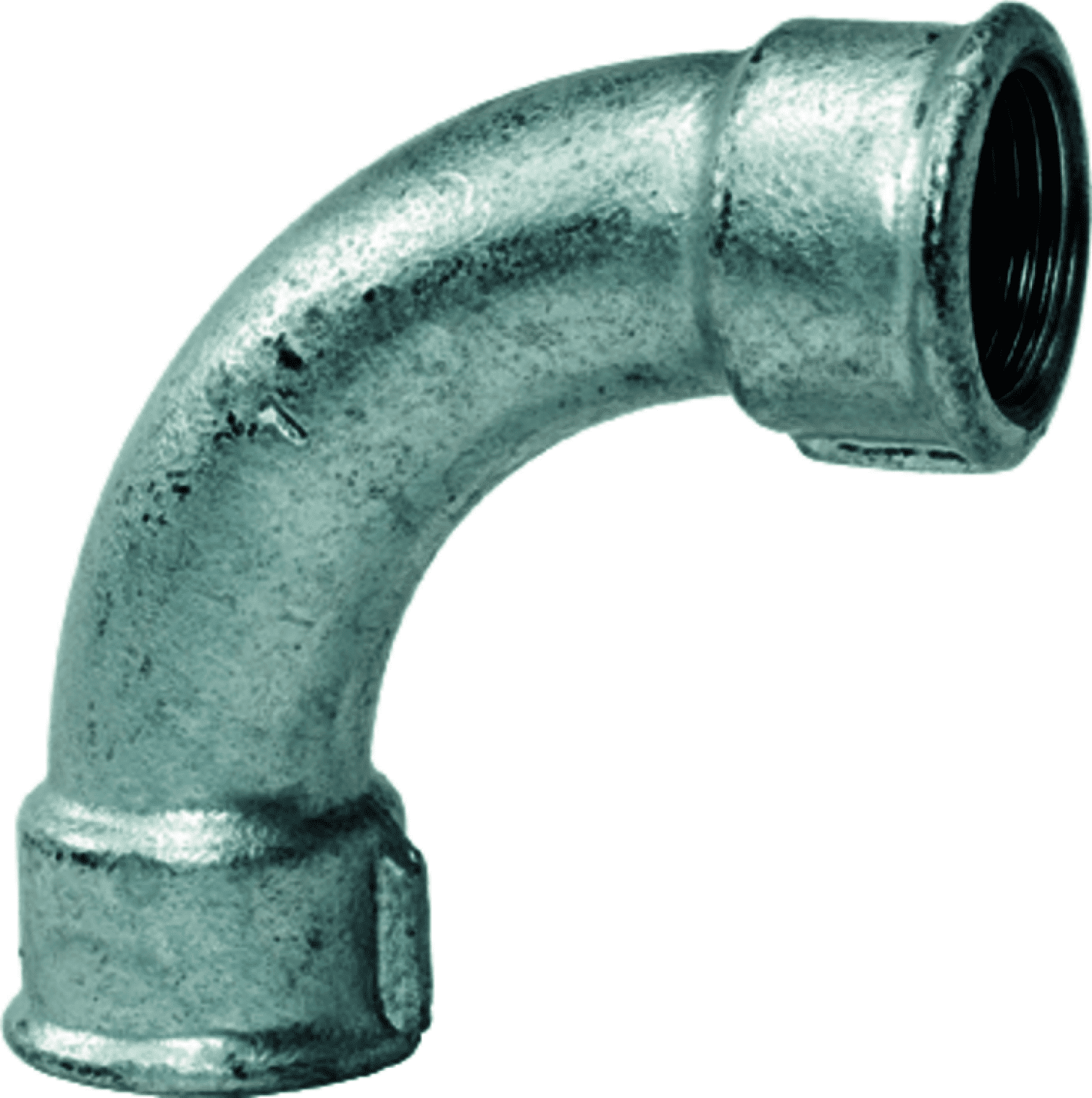 gebofittings Temperguss Gewindefittings 2 - Langer Bogen 90  - 1 1/2", verzinkt