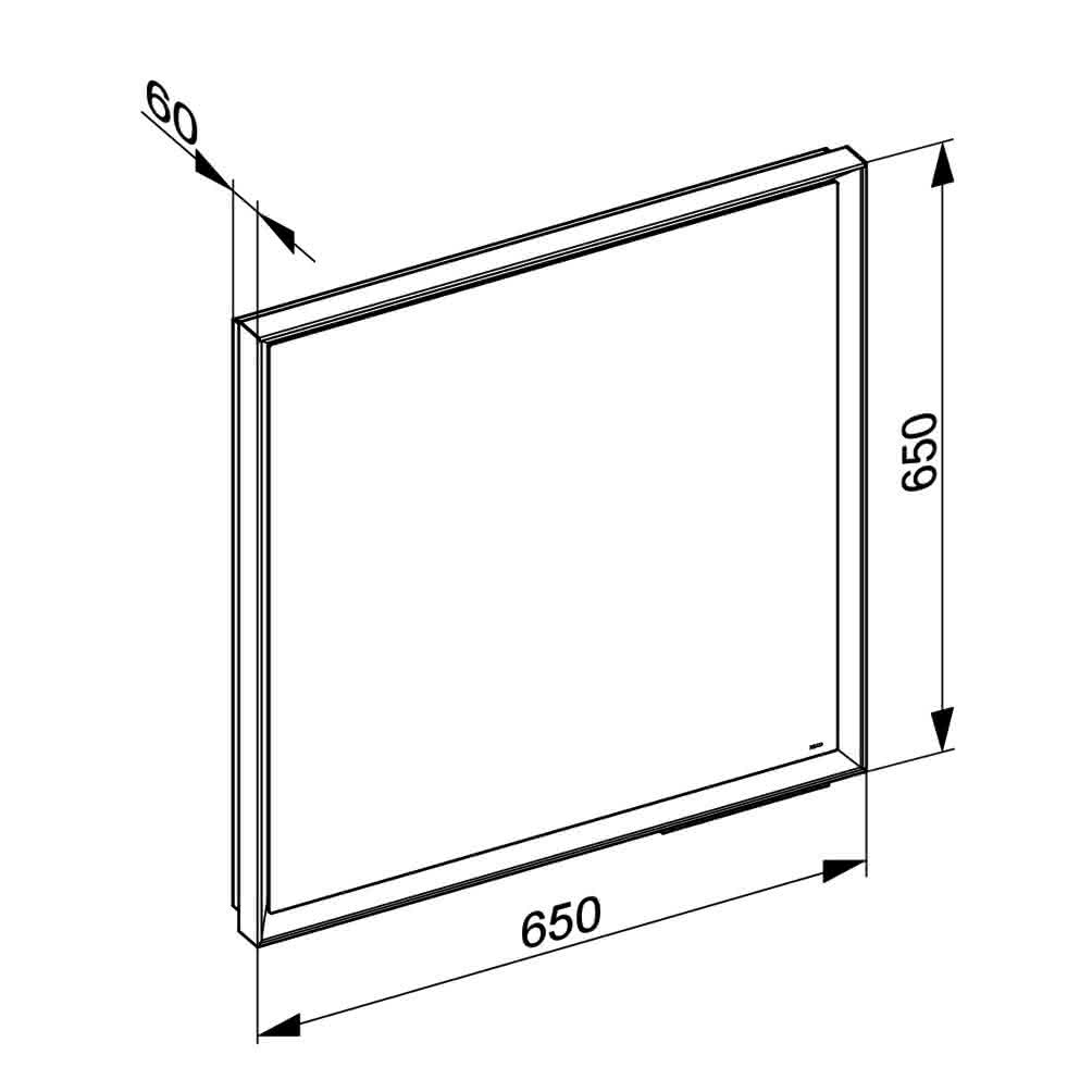 KEUCO LS R. Lumos 14597, silber-erloxiert, 650 x 650 x 60 mm