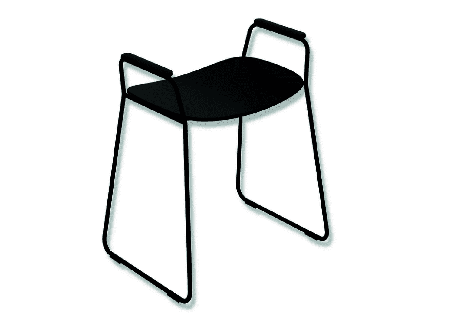 HEWI Duschhocker, H:626mm, B:536mm, Gestell plb schw tiefmatt
