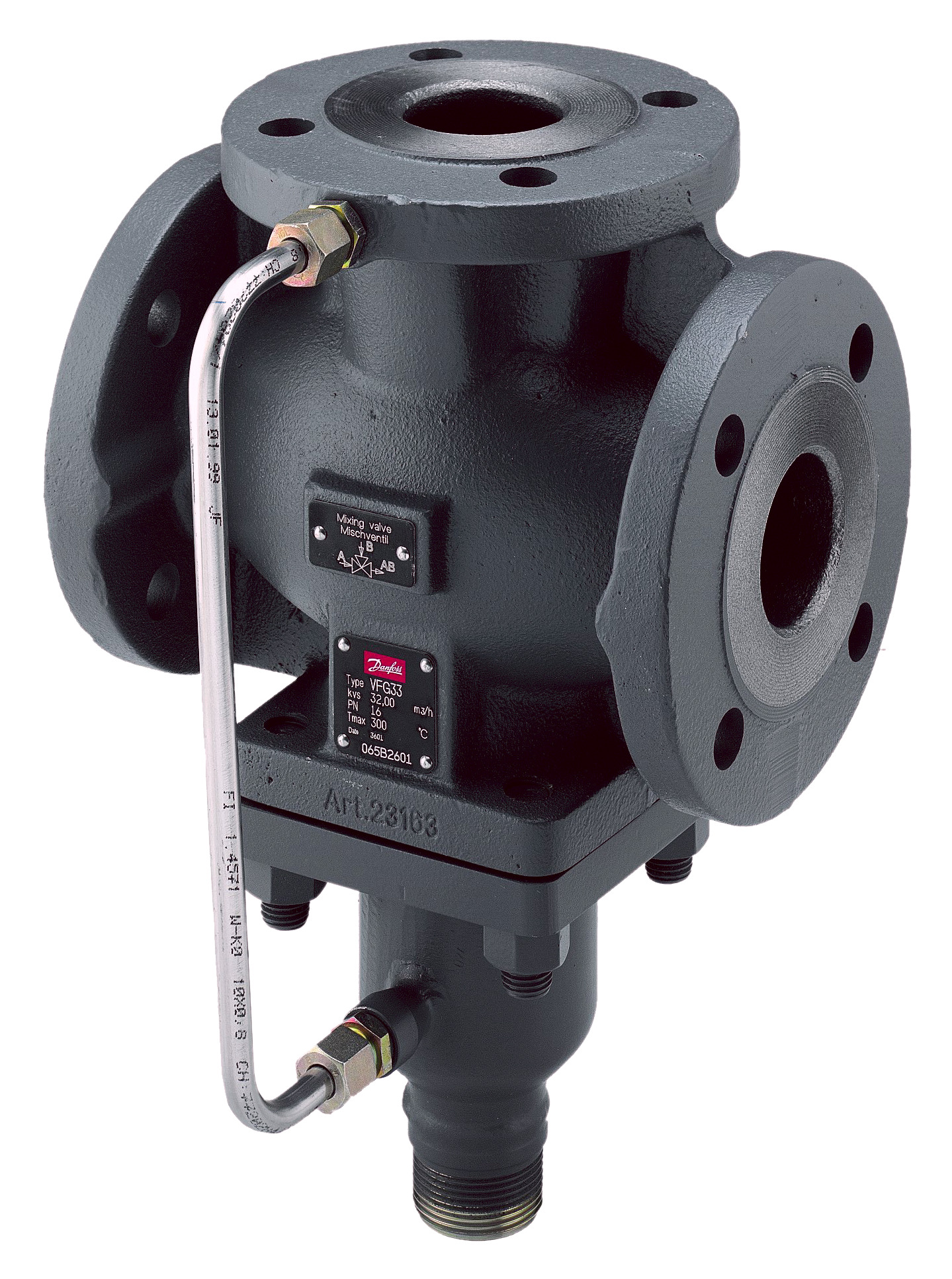 Danfoss 3-Wege-Mischventil VFG33 DN125 Kvs 160,PN25,GGG-40,3,druckentlastet Danfoss 3-Wege-Mischventil VFG33 DN125 Kvs 160,PN25,GGG-40,3,druckentlastet