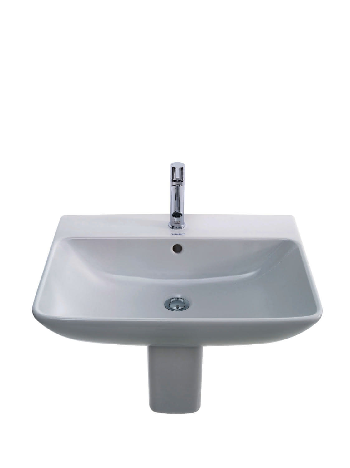 DU Waschtisch ME by Starck 650 mm mit ÜL, mit HLB, 1 HL, weiß