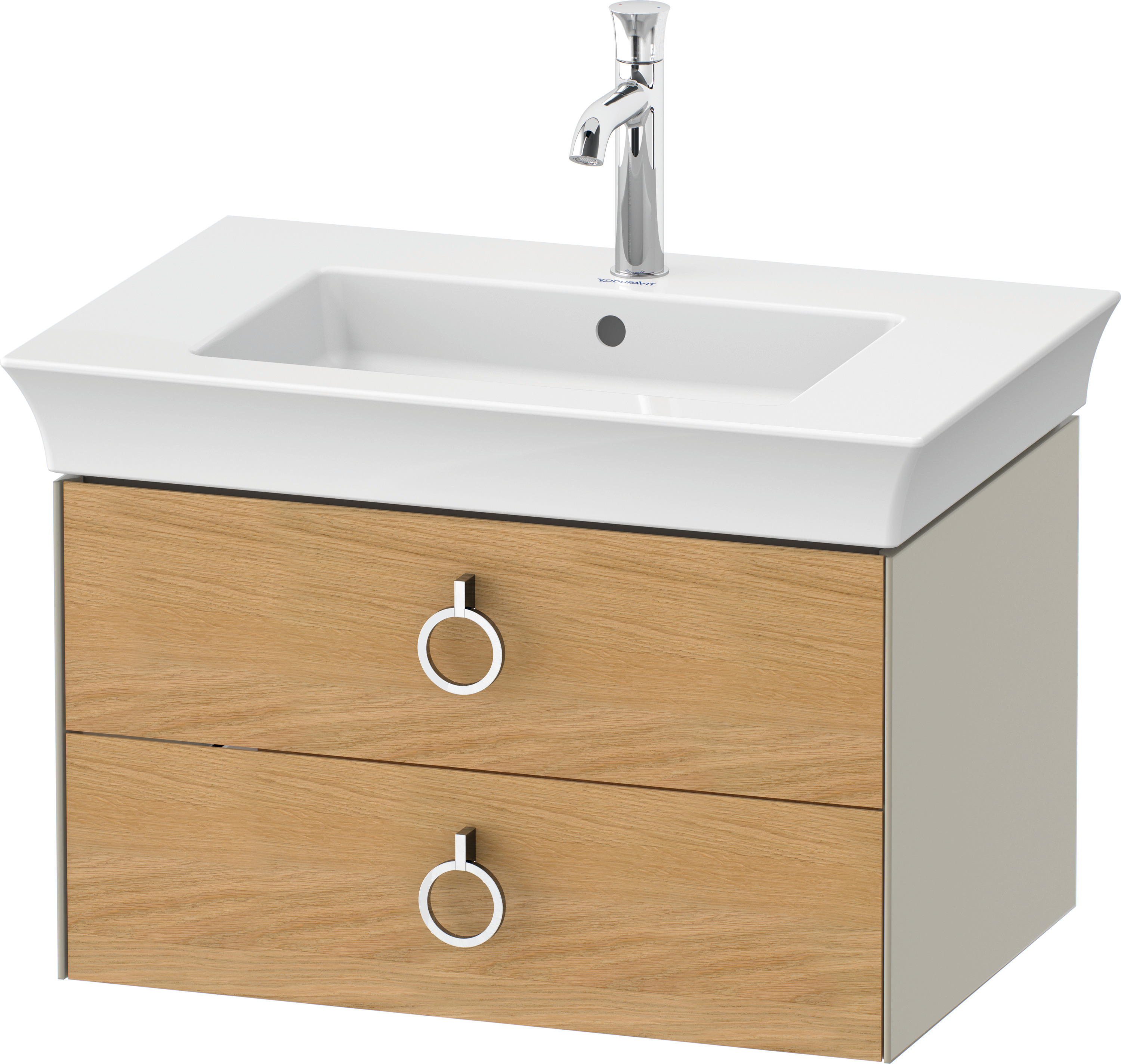 Duravit WTU wandh. White Tulip,2 Schk.,mit Griff,410x684x458,Eiche N.M./Taupe Sdm