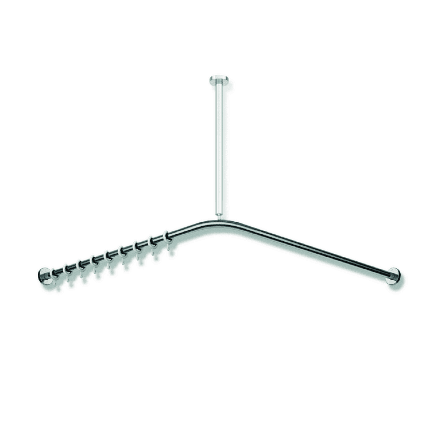 HEWI VH-Stange, d:25, A1/A2=987, 20 Ringe, chrom