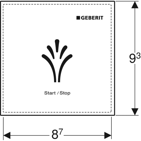 Geberit Wandbedienpanel berührungslos für Geberit AquaClean, weiß