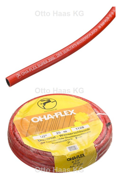 Gummi-Wasserschlauch OHA-Flex Super 2000 1/2" rot, Nr. 1124