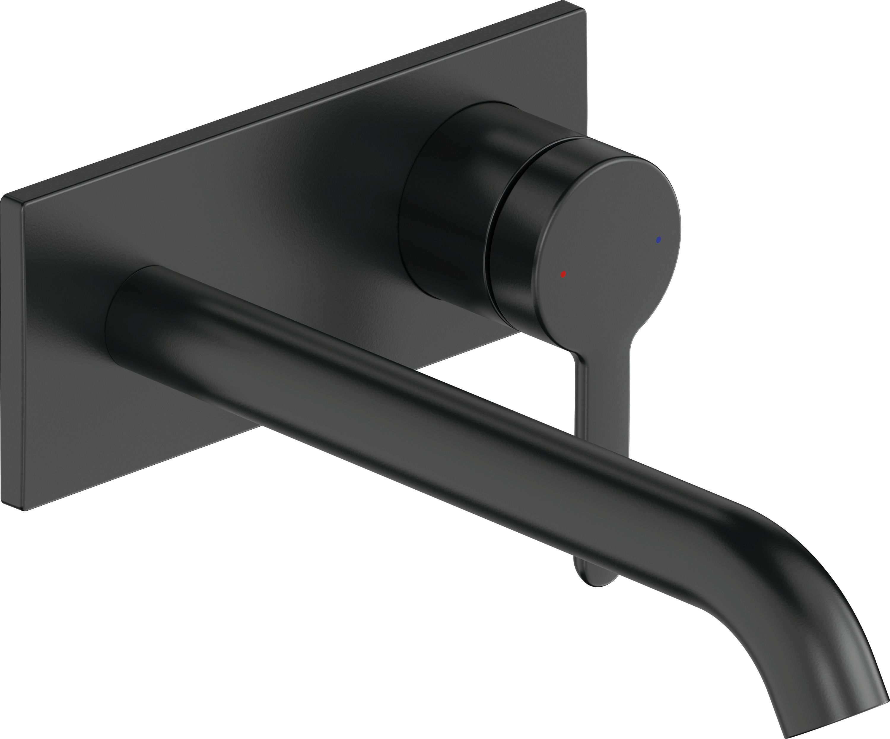 DU C.1 Einhebel-Waschtischmischer, UP Ausl.225mm,ohne Zugstange, Schwarz Matt