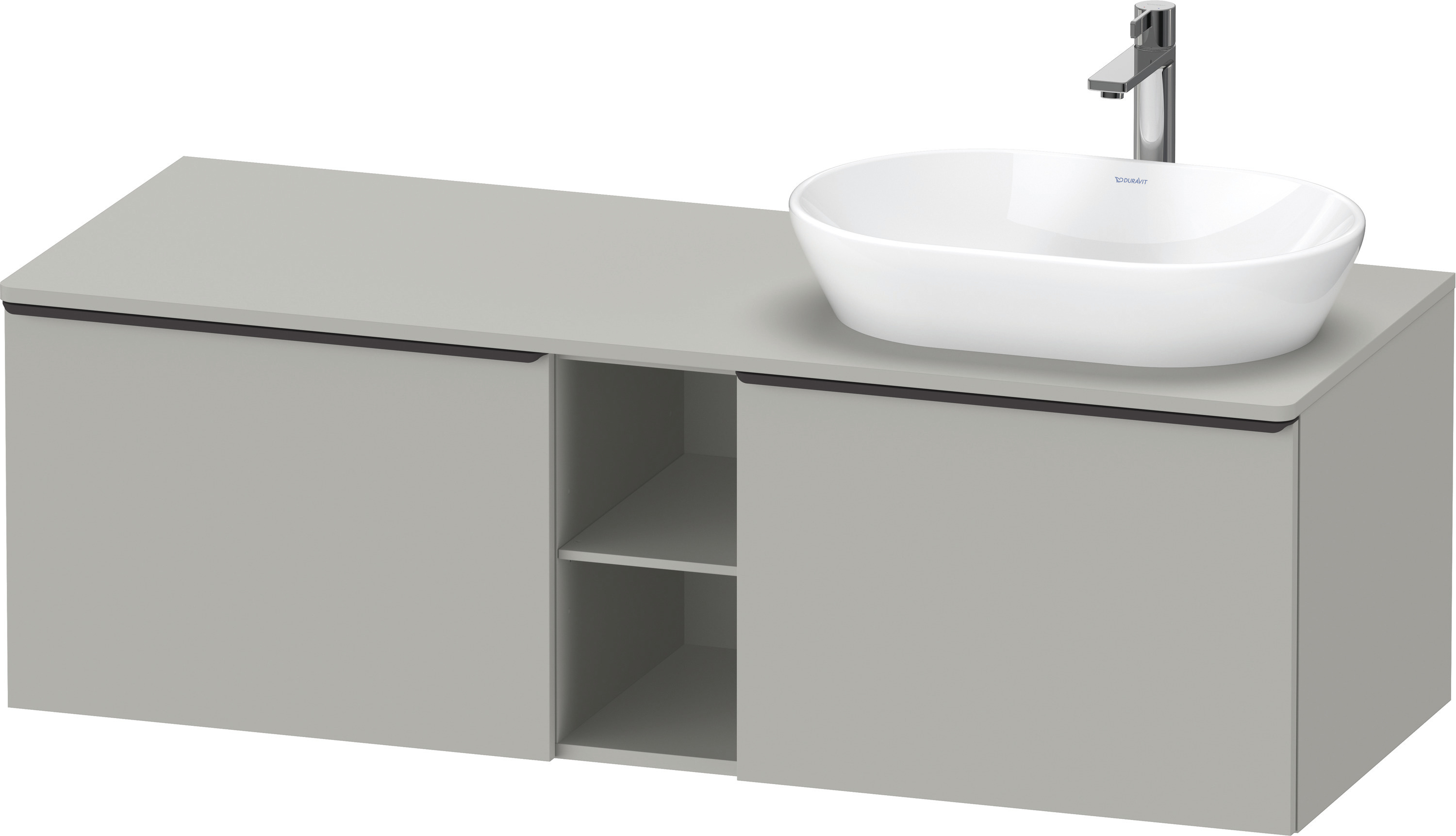 Duravit D-Neo,Kons-WTU,R,AZ:2,Fä:2,Gr:D.Schw. 1400x550x459mm,Wdh,Betongrau Matt,Dekor