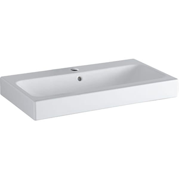 Geberit iCon Waschtisch, 75x48,5cm m. Hl., m. Ül., weiß, KeraTect