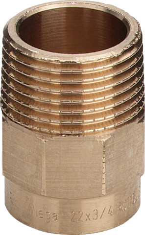 Viega Übergangsnippel 94243G in 22mm R3/4 Rotguss Viega Übergangsnippel 94243G in 22mm R3/4 Rotguss