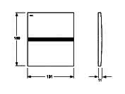 Urinal-Steuerung 925 Batterie Mattchrom