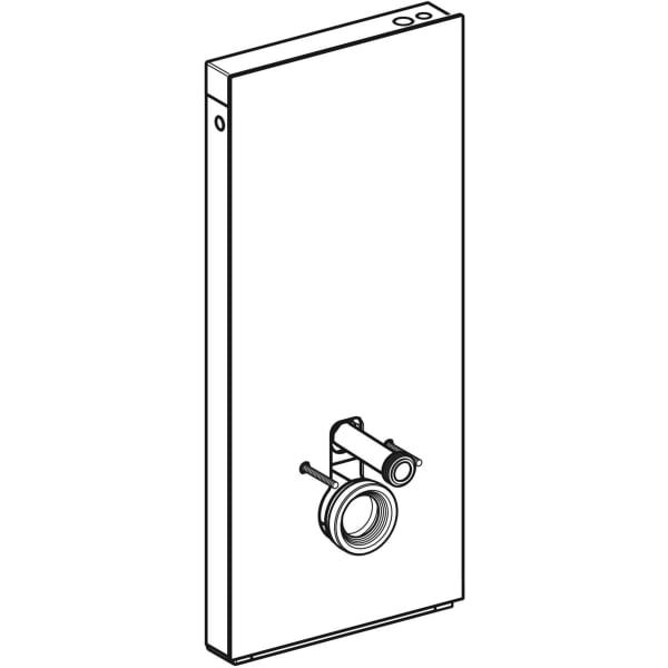 Geberit Monolith Plus Sanitärmodul f. WWC 114cm, Glas schwarz / alu. schwarzchrom