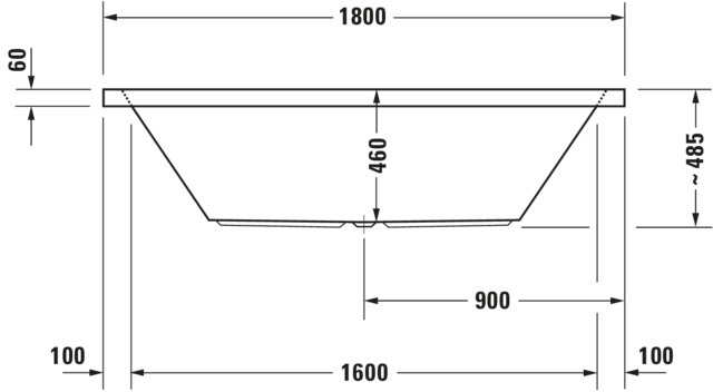 Duravit Whirlwanne Starck 1800x900mm Einbauvers.,2 RS,m.ÜL,Jet-System,weiß
