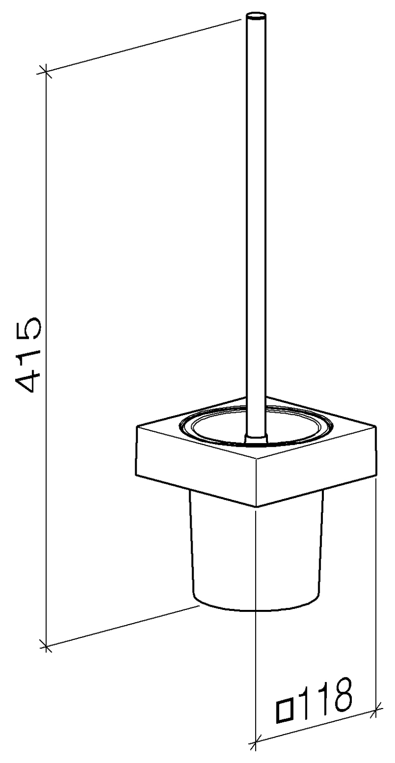 DO Toiletten-Bürstengarnitur, Wandmodell SERIENSPEZIFISCH 83900780 Platin