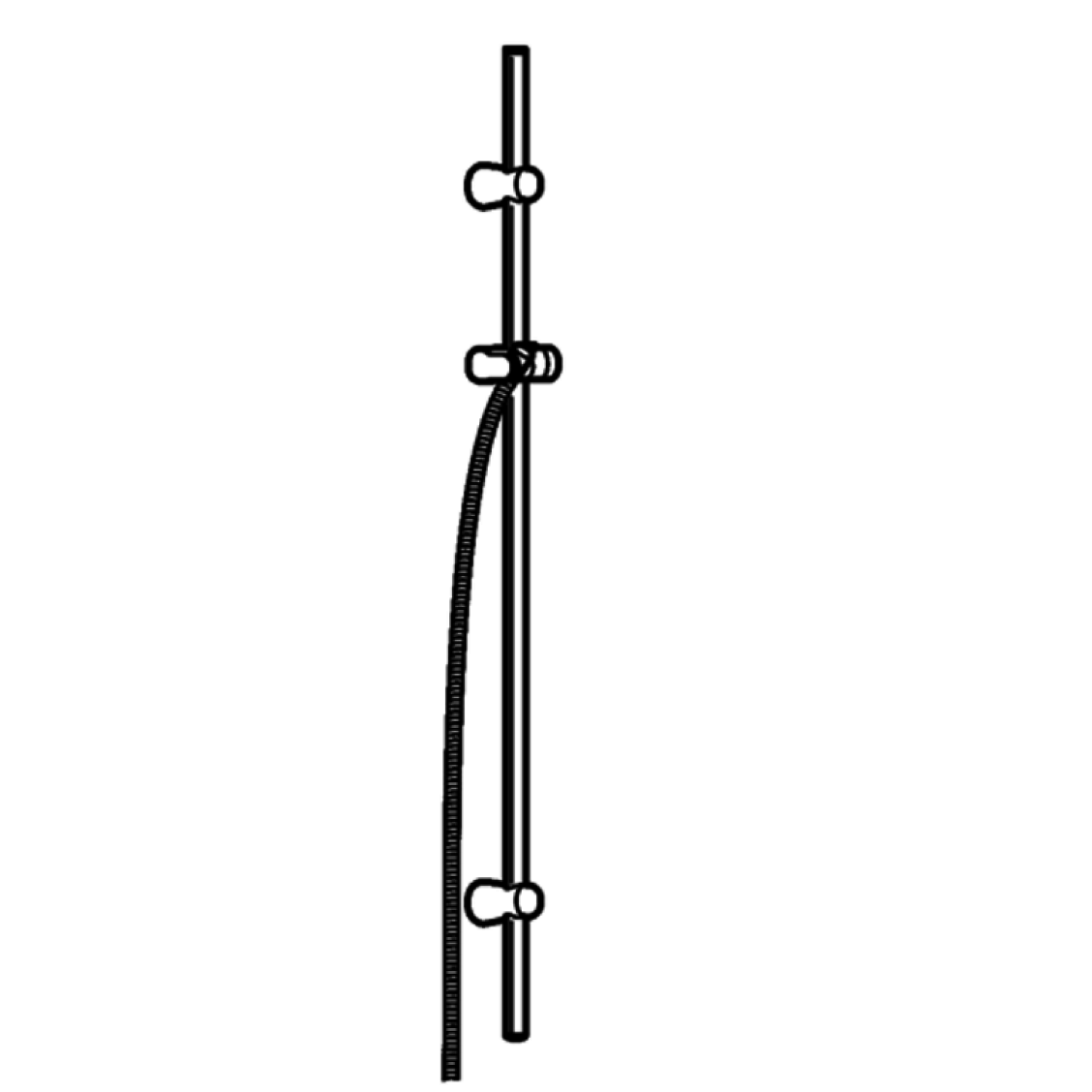 KLUDI A-QA v Wandstange L 1100mm mit Schlauch chrom