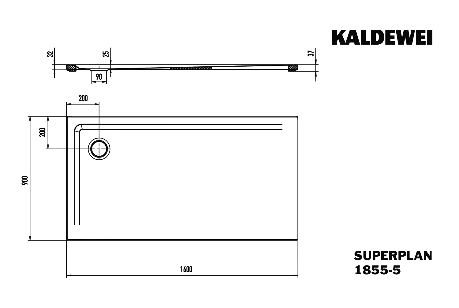 KA DW SUPERPLAN Mod.1855-5,900x1600mm, alpwe,SEC,Wt extrafl.