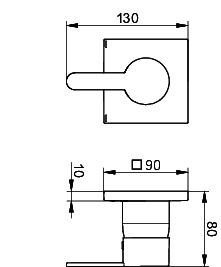 KEUCO EHMmischer UP DN15 IXMO 59551 m.eck. Rosette/Flat verchr.