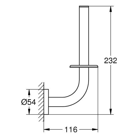GROHE Reservepapierhalter Essentials 40385_1 Wandmontage hard graphite geb.
