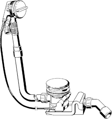 Viega Ab-und Überlauf Rotaplex Trio 6141.61 in 725mmxDN40/50 verchromt