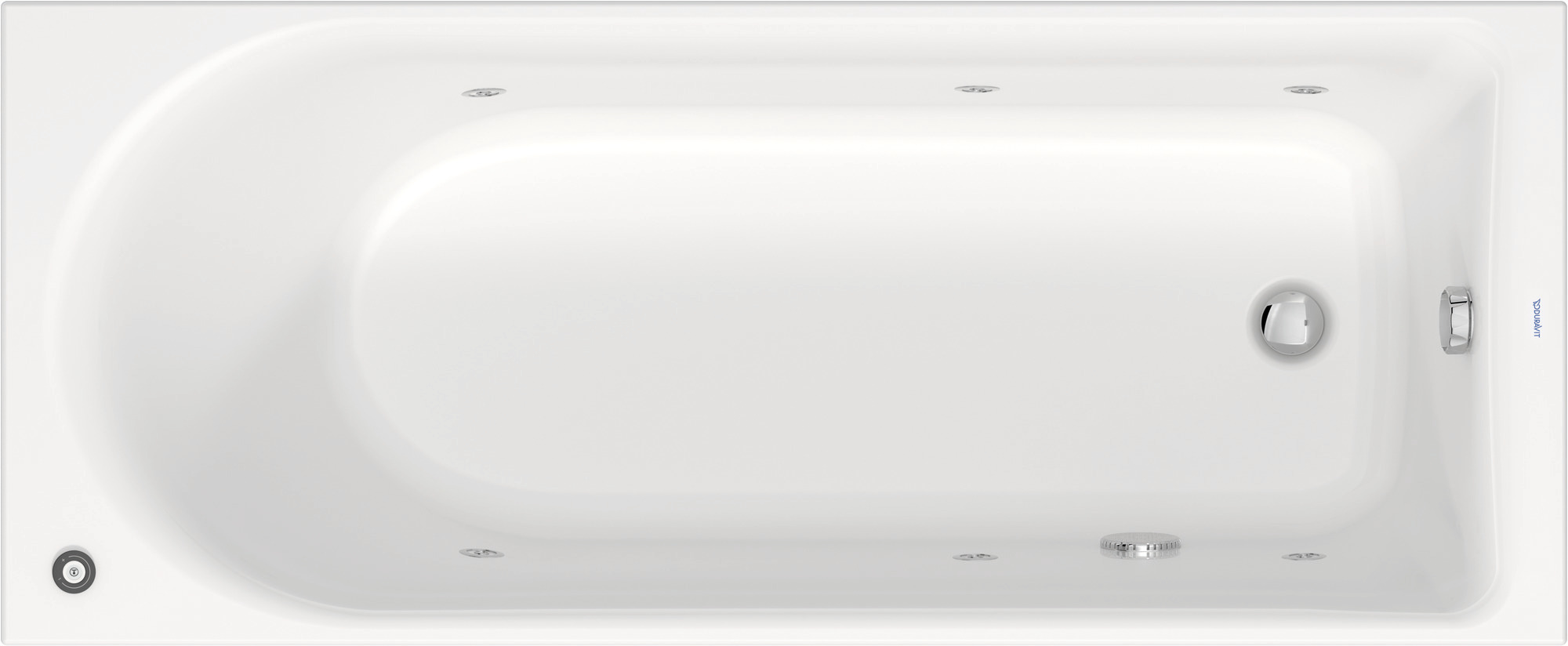 Duravit D-Neo Whirwanne 1700x700mm, Einbau Rückenschr.1 Variabel, Jet-Project, Weiß