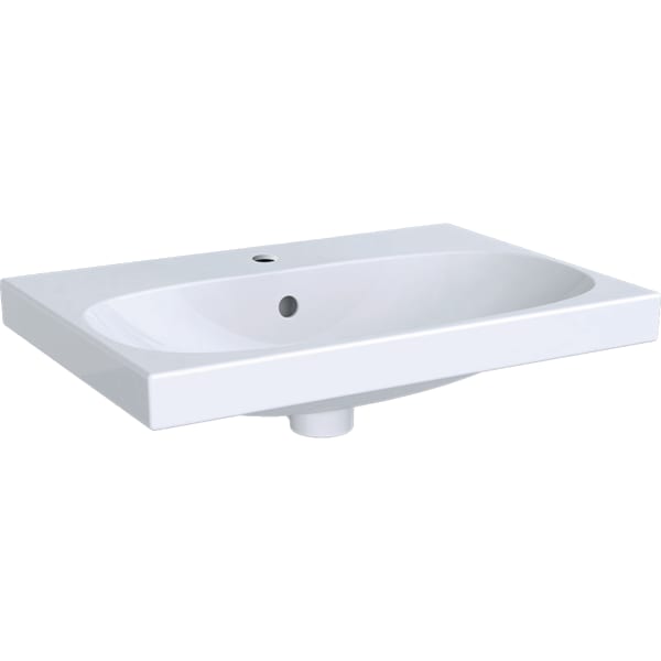 Geberit Acanto WT, verk. Ausladung, 60x42cm m. Hl., m. Ül., weiß