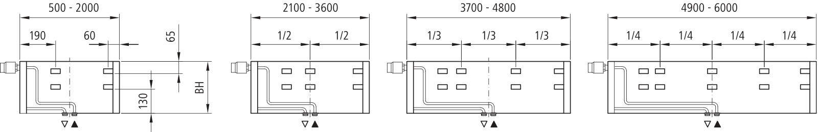 Kermi V-Heizwand HHV11 BH490x61x1600 QN1154,weiß,6bar,m.Abd.,Ausf. re,LH120