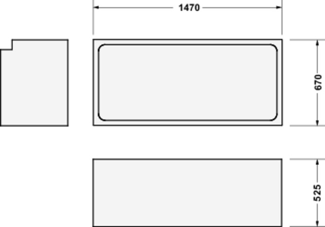 Duravit Wannenträger f.#700487 Duravit No.1 Badewanne 1500x700mm