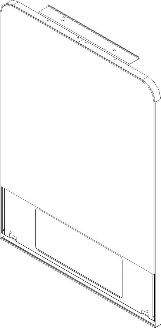BOSCH Ersatzteil TTNR: 8738209443 Vorderwand Bo oben schwarz (Glas)