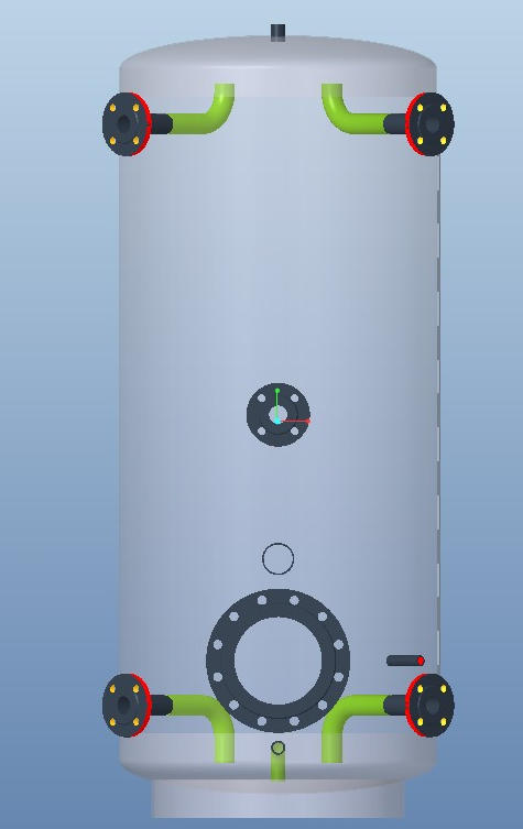 Danfoss Pufferspeicher PSS 750, RSt 37-2 Mit Wärmedämmung aus EPS,PN 6