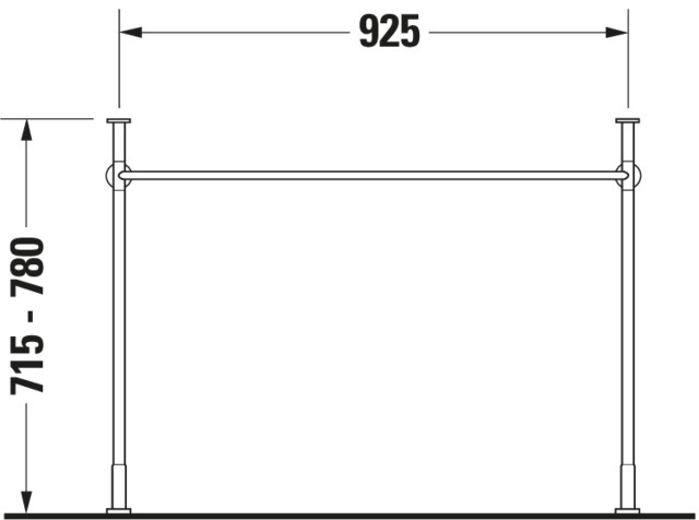 DU Metallkonsole Vero für 045410, höhenverstellbar, chrom