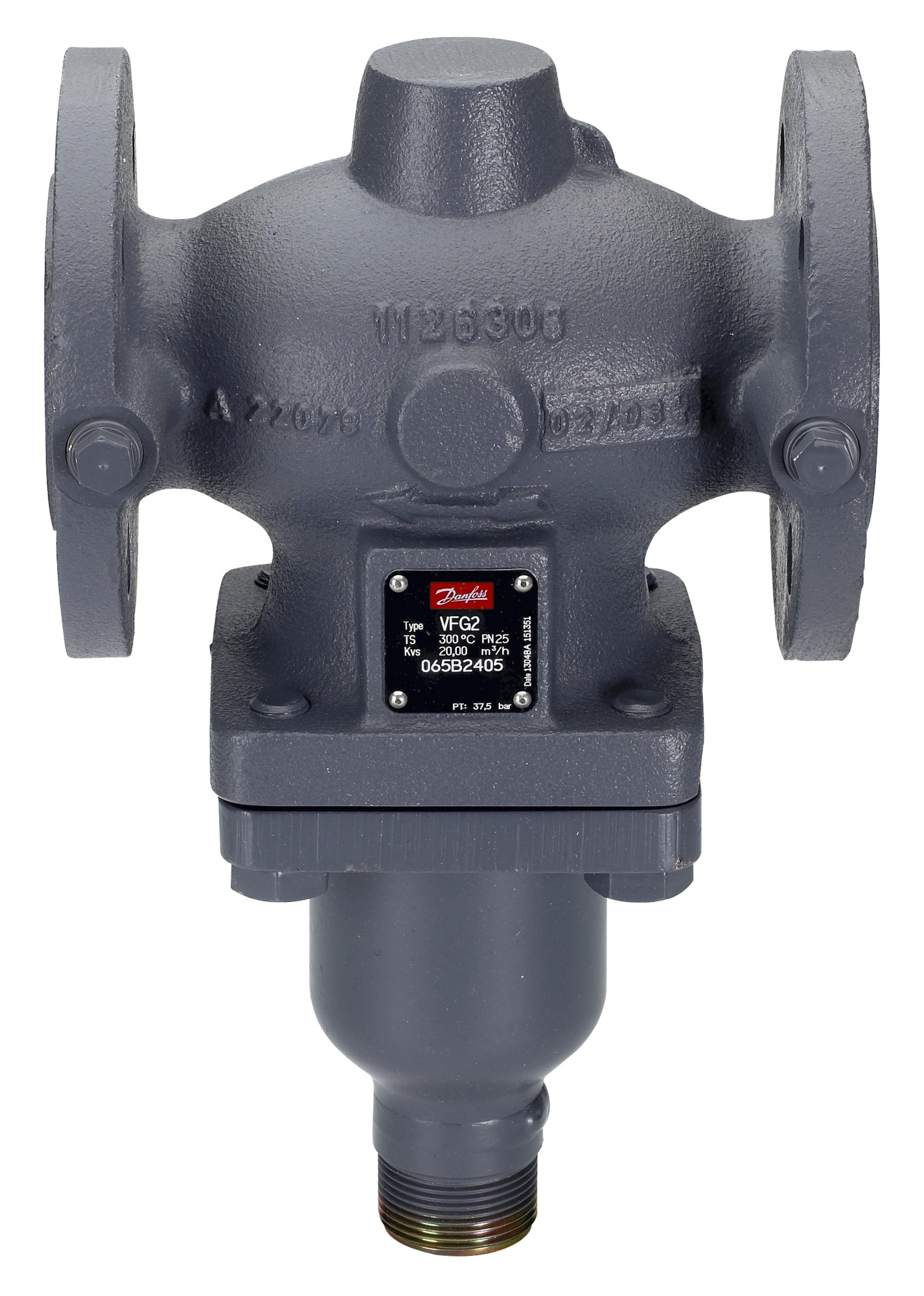 Danfoss Durchgangsventil VFGS2 DN50 Kvs 32, PN40, GS-C 25, Flansch