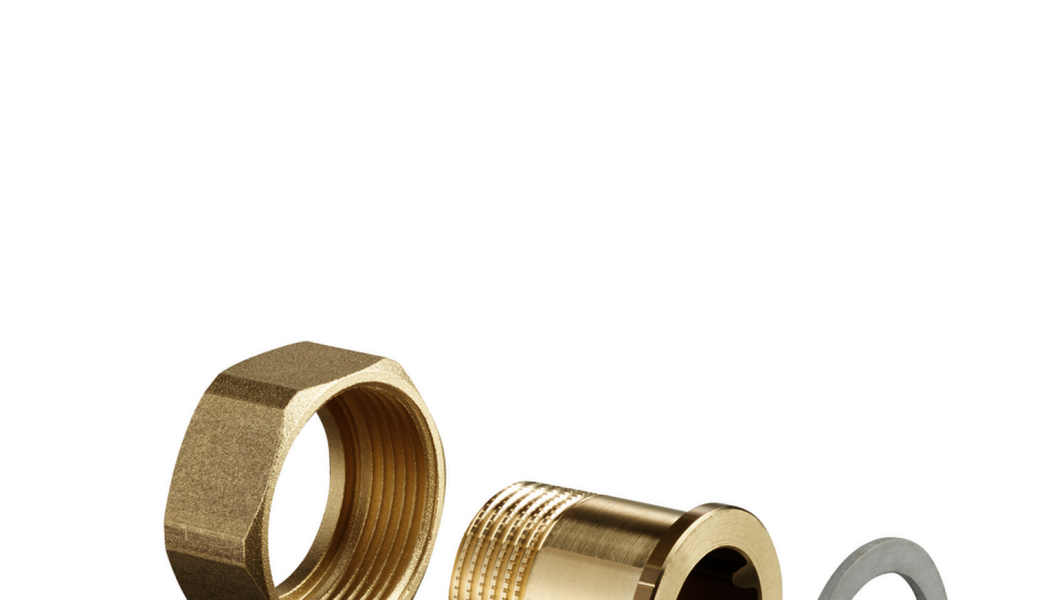 OVENTROP-Tüllenanschluss-Set 1 1/4",Set=2 Tüllen m. AG,flachdichtend