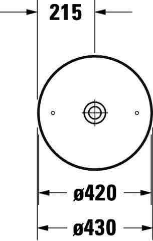 DU Aufsatzbecken Cape Cod 430mm Weiß Seidenmatt, o.Überlauf, o. Hahnlochbank