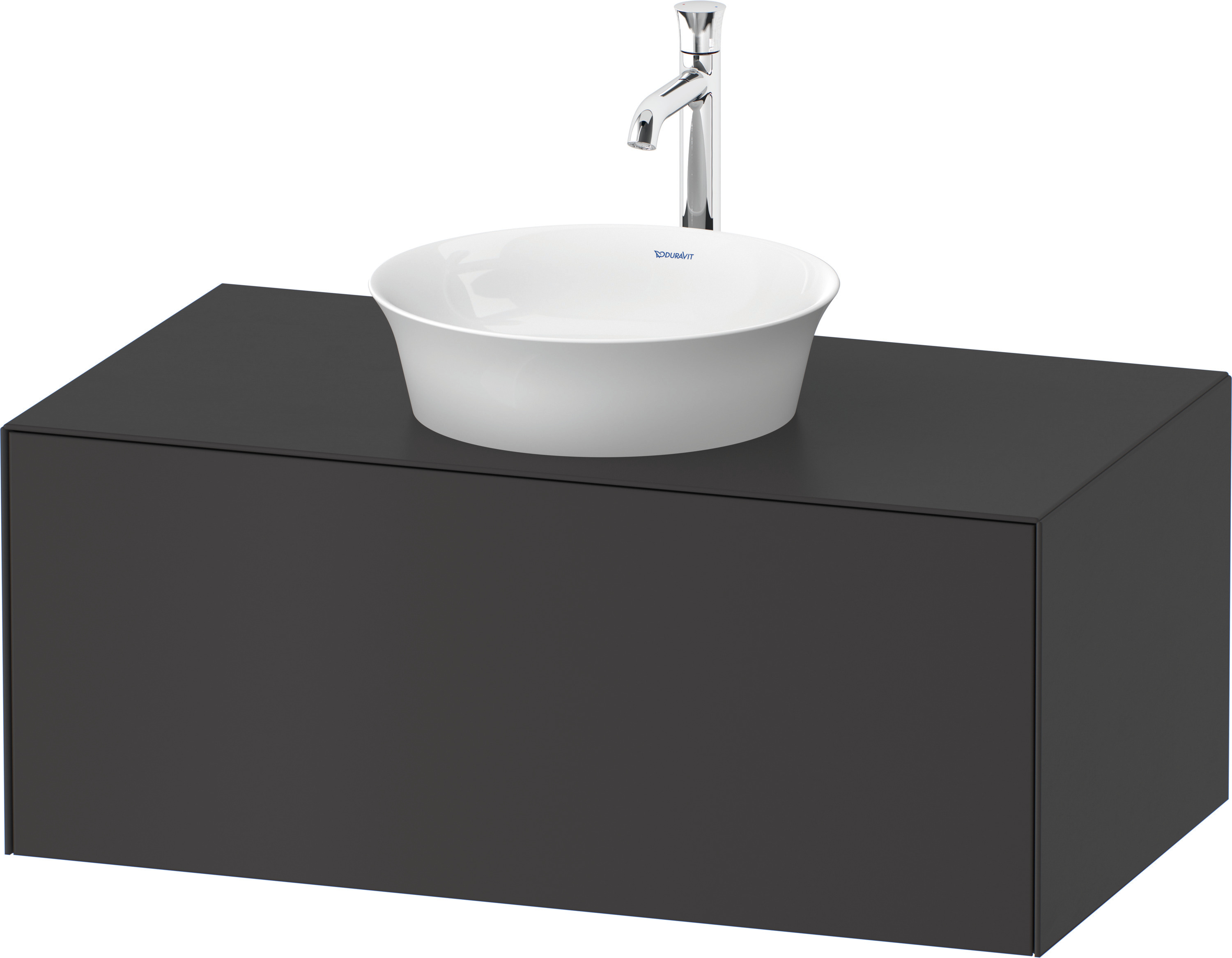 Duravit WTU White Tulip wandhängend,1 Auszug 408x1000x550mm, Graphit Seidenmatt