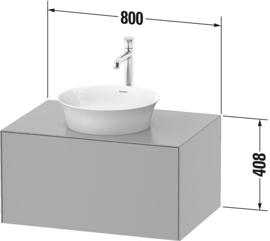 Duravit WTU White Tulip bodenstehend 751x350x410mm,A.Nussb.M/Graphit HGL