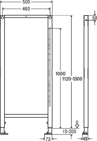 Viega Rahmen Element Prevista Dry 8570 in 1120/1300 mm
