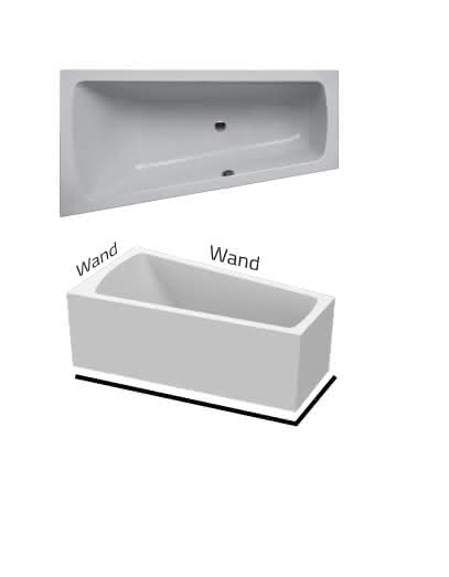 CT 170 U rechts Plus VL weiß Badewanne mit Schürze 2-seitig CT 170 U rechts Plus VL weiß Badewanne mit Schürze 2-seitig