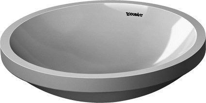 DU Einbauwaschtisch Architec 420 mm EB v.u.,o.ÜL,o.HLB,u.glasiert,weiß