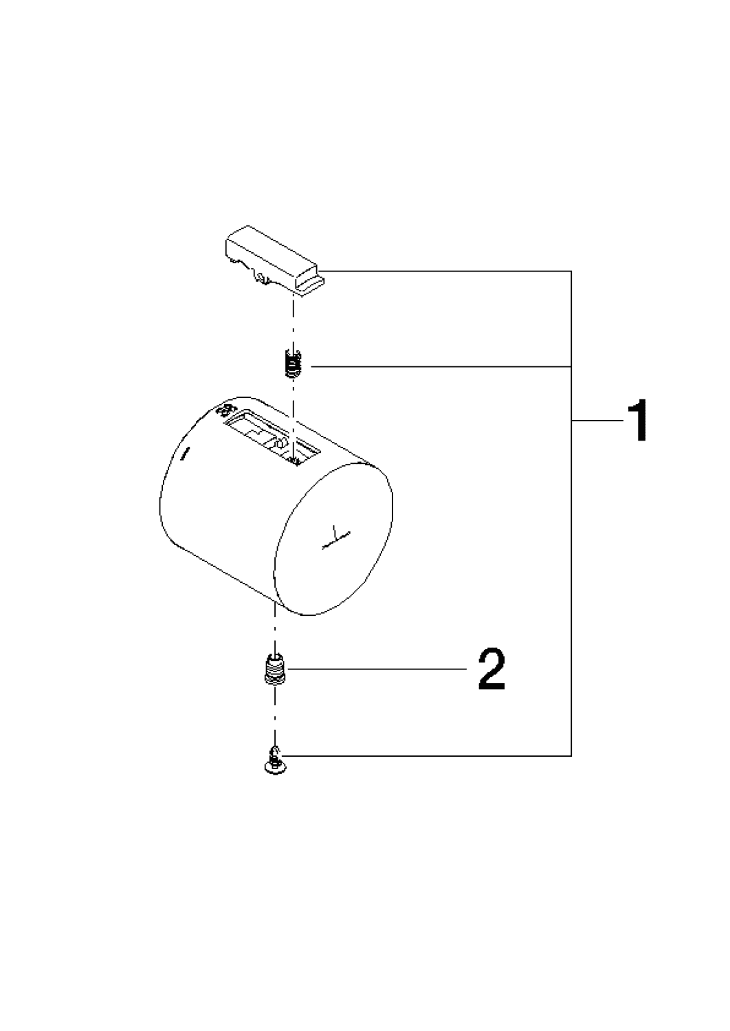 DO Gr. Thermostat D48mm m. Kennzeichnung ERSATZTEILE 90173301700 Chrom