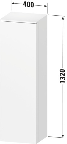 Duravit Qatego HHS,400x360x1320mm.1 Tür,TA L Eiche Schwarz Matt,Ni:Eiche Schw.M,Dekor