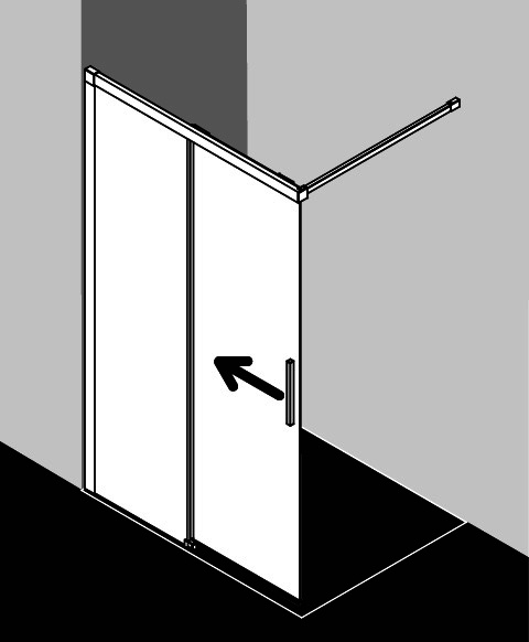 KR Kermi WALK-IN Nica J2R 1400x 2000 BV: 1375-1400 SWS ESG klar