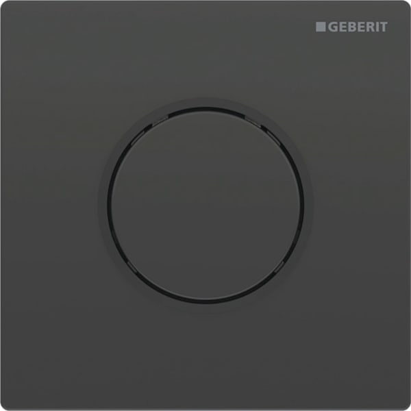 Geberit Typ 10 BetPl. für UR-Strg. pneum. Sp rund, schwarz/ schwarz matt
