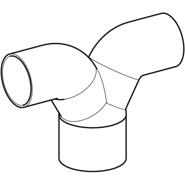 Geberit Silent-db20 Hosenabzweig 2 x 90Gr d110/90