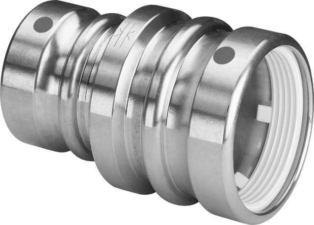 Viega Reduziermuffe mit SC Geopress 9615.2TW in 50x32mm Rotguss