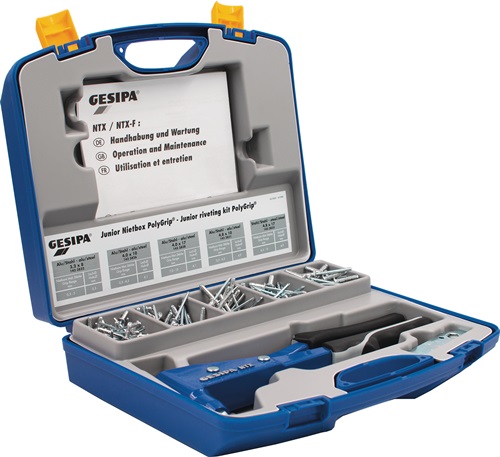 Blindnietsortiment Junior-Nietbox PolyGrip® 352tlg. i.Blechkoffer GESIPA Blindnietsortiment Junior-Nietbox PolyGrip® 352tlg. i.Blechkoffer GESIPA