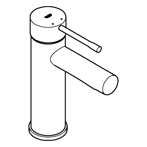 GROHE EH-Waschtischbatterie Essence 34813_1 S-Size glatter Körper chrom